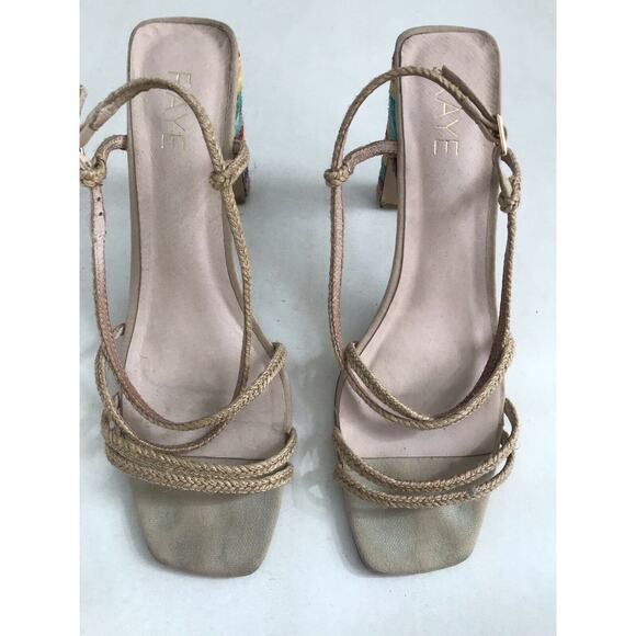 Revolve X Raye Cherie Rainbow Jute Strappy Sandals - Picture 2 of 12